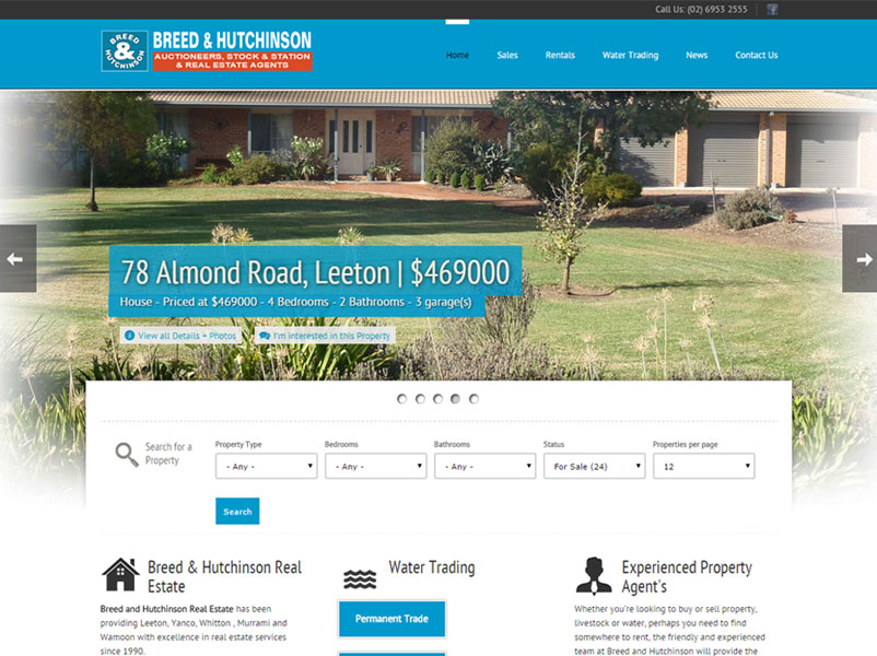 Breed and Hutchinson Leeton TechFalcon site Design and Custom Software services based